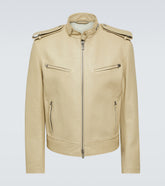 Genuine Sheepskin Cream Leather Jacket